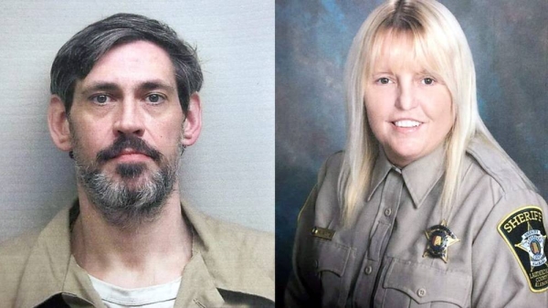 Inmate Casey White (L) and corrections officer Vicky White.