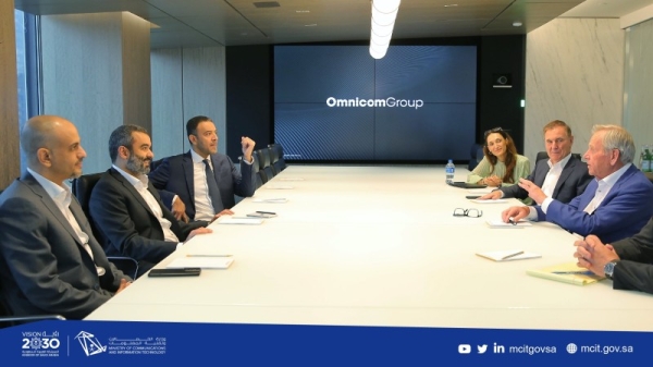  Al-Sawaha met with President and COO of Omnicom Media Group Daryl Simm with the aim of speeding up the growth rate of the digital content market in Saudi Arabia and developing the creative capabilities of Saudi youth.