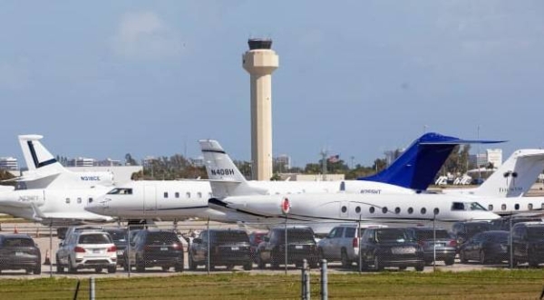 The passenger landed the private plane at Palm Beach International Airport.