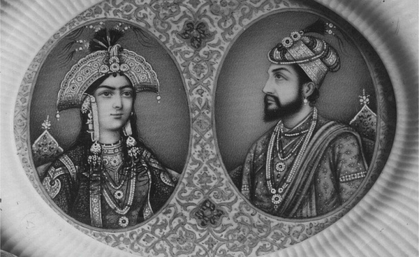 The Taj Mahal was built by Mughal emperor Shah Jahan (right) in memory of his queen Mumtaz (left).