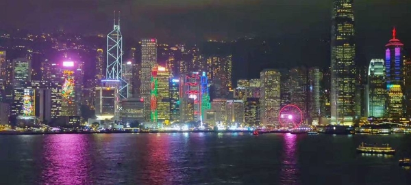 File photo of the skyline of Hong Kong harbor, seen at night. — courtesy UN News