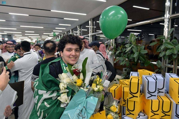 ISEF 2022: Saudi winners accorded a rousing welcome at Riyadh airport