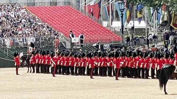 Evacuated stand during the Trooping the Colour event. — courtesy Twitter