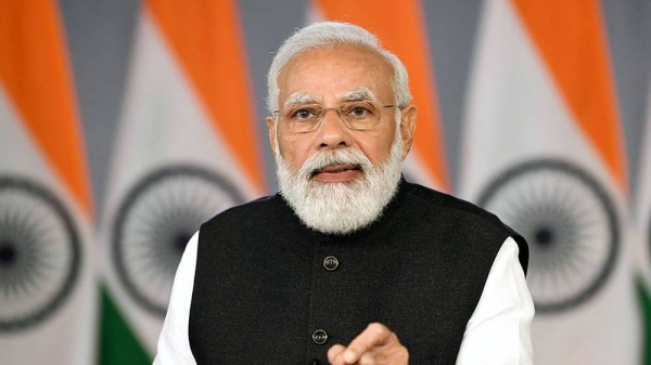 Indian Prime Minister Narendra Modi, seen in this file photo, is set to depart for Japan on Sunday evening to participate in the second-in person Quad leader's summit and also hold a bilateral meeting with United States President Joe Biden.