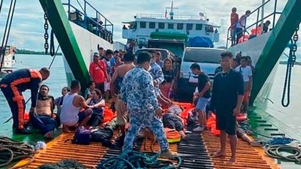 Seven dead, seven missing after blaze on Philippine passenger ferry.