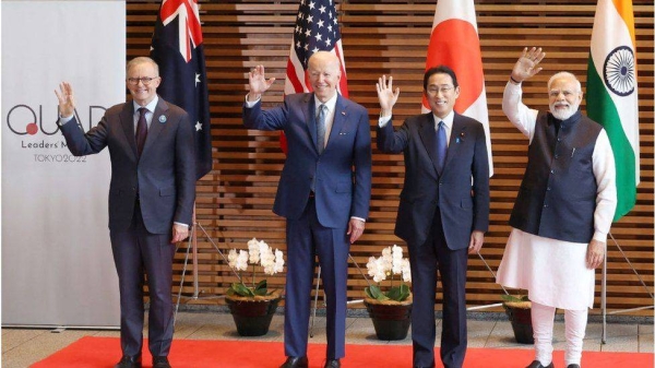 
Australia's Anthony Albanese, US' Joe Biden, Japan's Fumio Kishida and India's Narendra Modi met on Tuesday.
