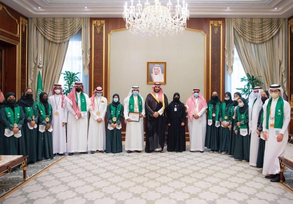 Crown Prince Mohammed Bin Salman received on Tuesday the Saudi science and engineering team, who bagged 22 medals at the Regeneron International Science and Engineering Fair (ISEF 2022).