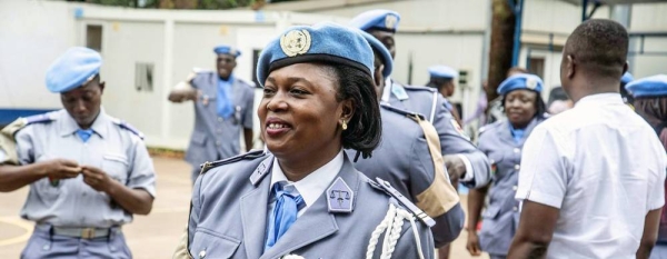 Téné Maimouna Zoungrana is a corrections officer from Burkina Faso serving with the UN Mission in the Central African Republic (MINUSCA). — courtesy MINUSCA/Hervé Serefio