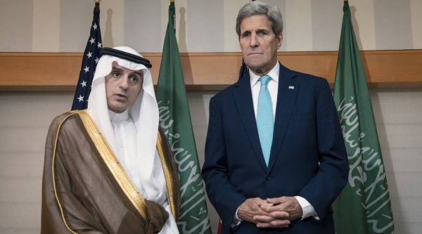 File picture of a meeting between Al-Jubeir and Kerry. 