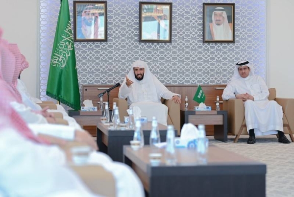 Minister of Justice Dr. Walid Al-Samaani meets heads of personal status courts in Jeddah on Wednesday.