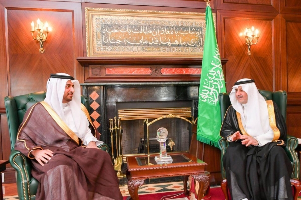 Governor of Tabuk Prince Fahd Bin Sultan received on Wednesday Qatar’s ambassador to Saudi Arabia Bandar bin Mohammed Al-Attiyah.