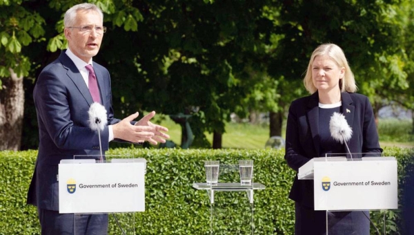 NATO Secretary General Jens Stoltenberg and Sweden Prime Minister Magdalena Andersson.