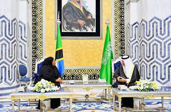 Tanzania Samia Suluhu Hassan was received in Jeddah by Prince Khaled Al-Faisal, advisor to Custodian of the Two Holy Mosques and governor of Makkah region, and a number of officials.