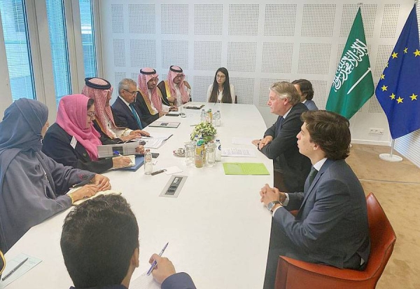 The Saudi Parliamentary Friendship Committee with the European Parliament at the Shoura Council, headed by the Council’s member and Chairman of the Committee Dr. Ayman Bin Saleh Fadel, visited the headquarters of the European Parliament in Brussels.