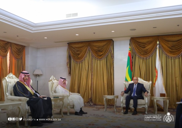 Mauritanian President Mohamed Ould Ghazouani received on Friday Foreign Minister Prince Faisal Bin Farhan, during an official one-day visit to Nouakchott.