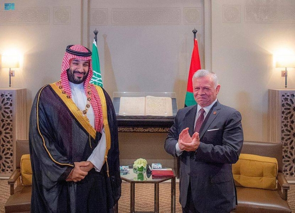 Crown Prince Mohammed Bin Salman, deputy prime minister and minister of defense, sent a cable of thanks to King Abdullah II Bin Al-Hussein of the Hashemite Kingdom of Jordan, on the occasion of his departure from Amman after an official visit.