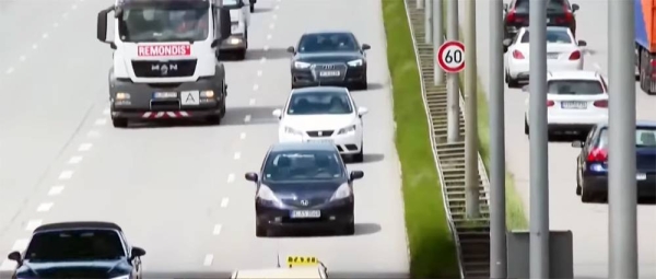 Cars driving in Germany.