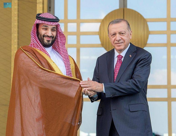 Crown Prince Mohammed Bin Salman, deputy premier and minister of defense, reiterated the keenness of Saudi Arabia and Turkey on moving forward to further consolidate and develop bilateral relations between the two countries and their peoples in various fields.