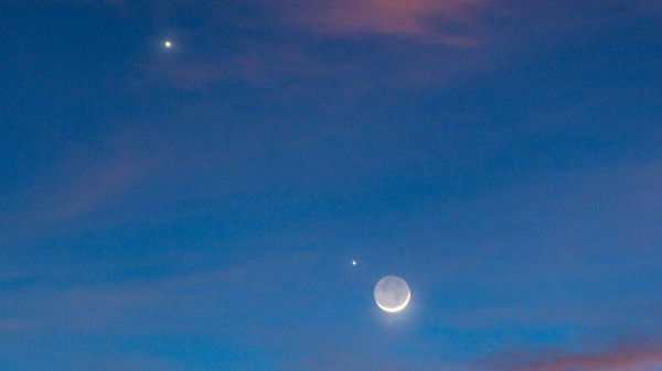 A conjunction of Jupiter, Venus and the Moon in 2019.