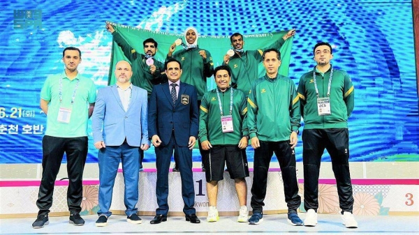 Saudi Taekwondo team wins 3 medals at Asian Championships in Chuncheon, South Korea.