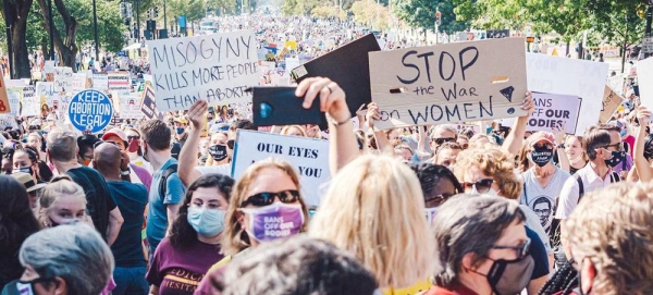 Abortion rights supporters march in Washington, D.C. in October 2021. — courtesy Unsplash/Gayatri Malhotra