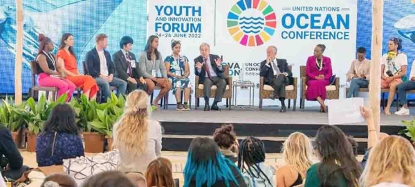 UN Secretary-General Antonio Guterres makes opening remarks at the UN Ocean Conference. — courtesy UN Photo/Eskinder Debebe