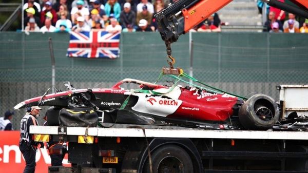 The FIA have confirmed that Zhou Guanyu and Alex Albon are both conscious and being taken to the Silverstone medical centre following a first-lap collision at the British Grand Prix. (FIA)
