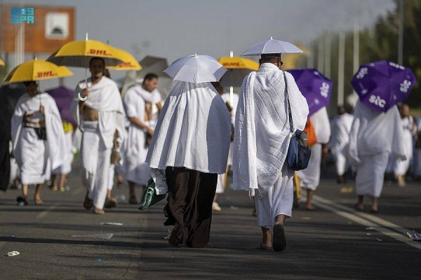 The crowds of pilgrims flocked to Arafat on Friday 9 Dhu al-Hijjah 1443 AH, which marks the climax of the Hajj pilgrimage, seeking from God Almighty to grant them forgiveness and mercy.