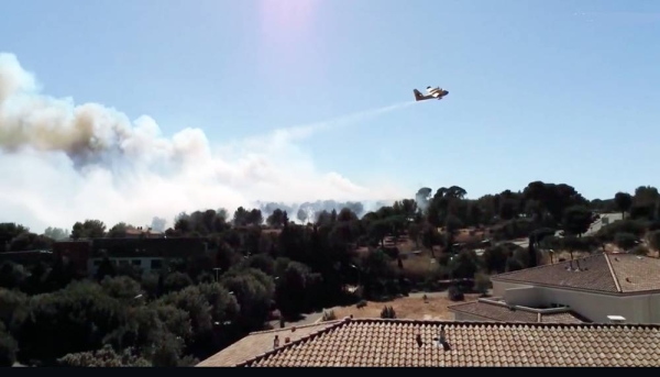 Firefighters are working hard to contain the flames, particularly in pine forests, where flames could reignite at any moment, fanned by the wind.