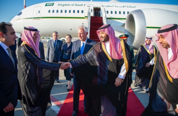 Crown Prince Mohammed Bin Salman, deputy premier and minister of defense, was accorded grand reception in Athens, capital of Greece, on Tuesday evening.