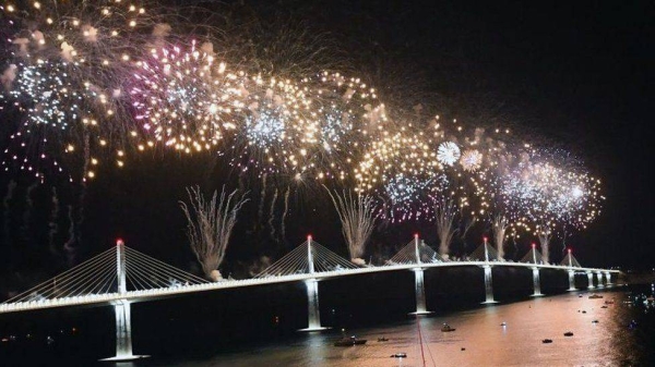 The opening of the Peljesac bridge was greeted with a glittering firework display and a day of celebration.