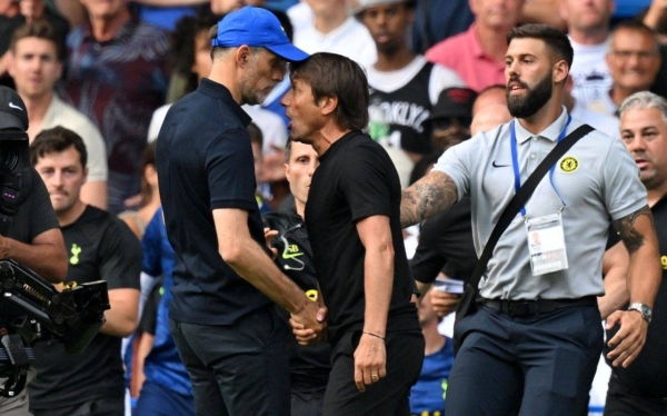 Tuchel and Conte were embroiled in two angry exchanges as tempers flared in the Premier League showdown at Stamford Bridge.
