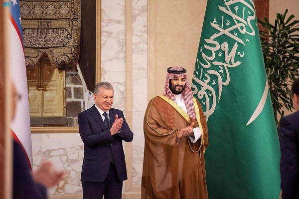 Saudi crown prince receives Uzbek president in Jeddah