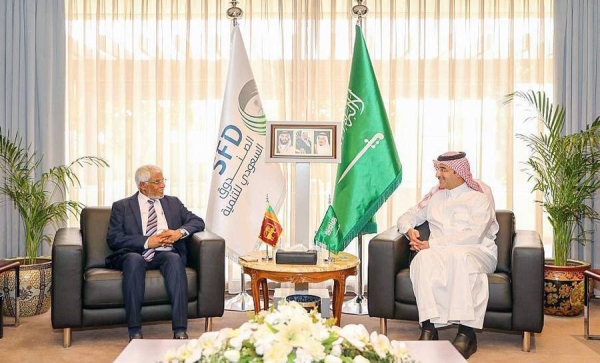 The Saudi Fund for Development (SFD) CEO Sultan Bin Abdulrahman Al-Marshad received in Riyadh Sunday Minister of Environment of Sri Lanka Naseer Ahamed.