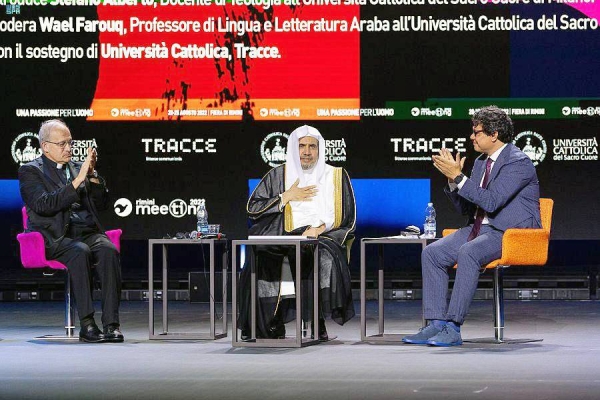 Secretary-General of the Muslim World League (MWL) and Chairman of the Association of Muslim Scholars, Sheikh Dr. Mohammed Bin Abdul Karim Al-Issa at the Rimini Forum hosted by Italy.