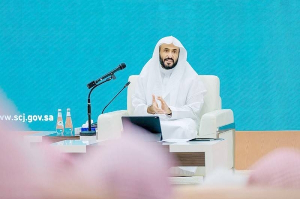 Minister of Justice Dr. Walid Al-Samaani addressing the newly appointed judges in Riyadh on Tuesday.