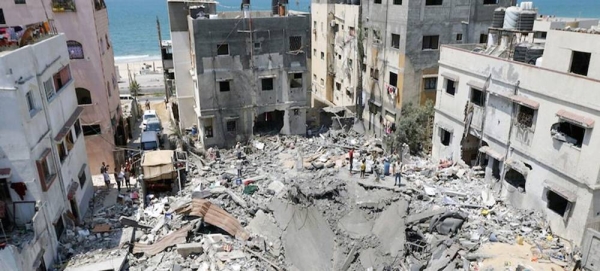 One of the destroyed houses in Rafah refugee camp in the southern Gaza Strip. — courtesy Ziad Taleb