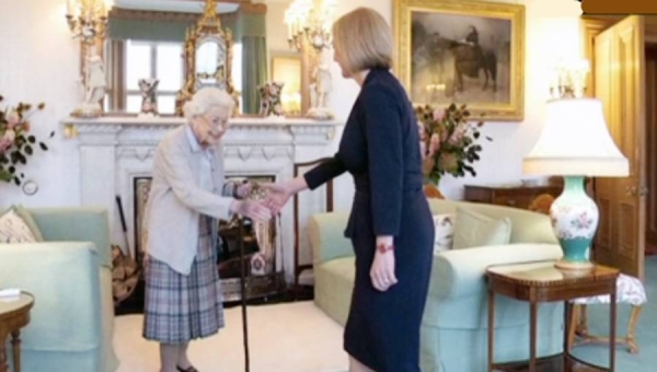 Queen Elizabeth II welcomes Liz Truss to Balmoral, Scotland, and invites her to become the next prime minister and form a new government, Tuesday.