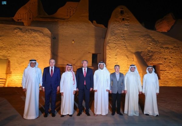 Foreign Minister Prince Faisal Bin Farhan received on Tuesday the Foreign Ministers of the Gulf Cooperation Council (GCC) and Central Asian States, and the GCC Secretary General in the historic At-Turaif district.