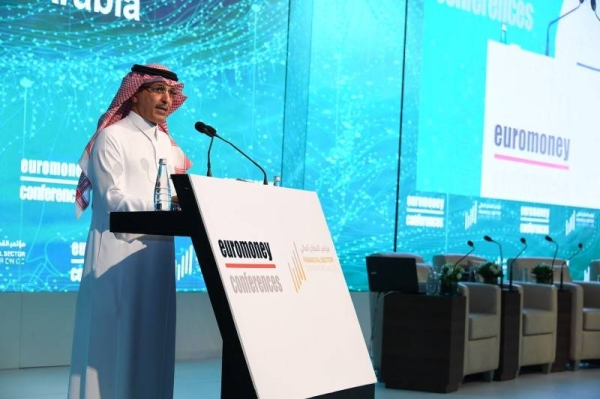 Minister of Finance Mohammed Al-Jadaan speaks during the inauguration ceremony of the “Euromoney Saudi 2022