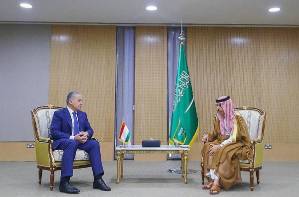 Minister of Foreign Affairs Prince Faisal Bin Farhan received the message during his meeting Wednesday with Tajikistan Minister of Foreign Affairs Sirojiddin Muhriddin.