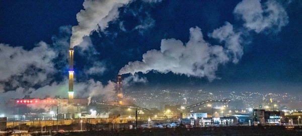 Emissions from coal-fired power plants contribute to air pollution in Ulaanbaatar, Mongolia. — courtesy ADB/Ariel Javellana