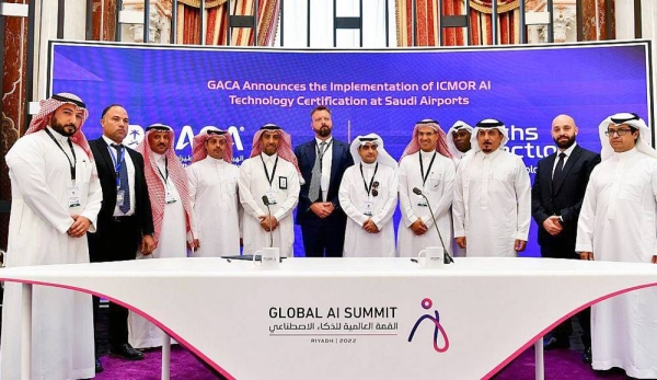 GACA announced the adoption of the Artificial Intelligence security screening technology (ICMOR) for operational use in Saudi airports at the Global Artificial Intelligence Summit in Riyadh on Wednesday.