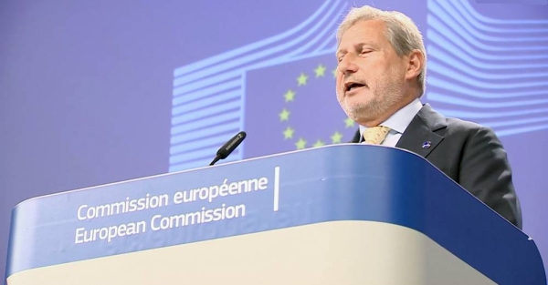 European Commissioner for Budget and Administration Johannes Hahn at the European Parliament in Strasbourg in this file photo.