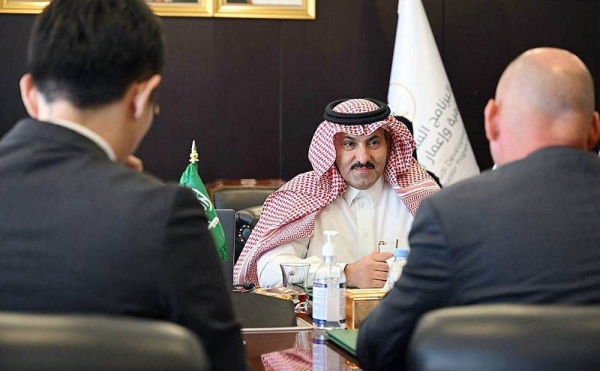 SPDRY Supervisor GeneralAmbassador Mohammed Bin Saeed Al Jaber met with Resident Representative of the UNDP Auke Lootsma in RIyadh.