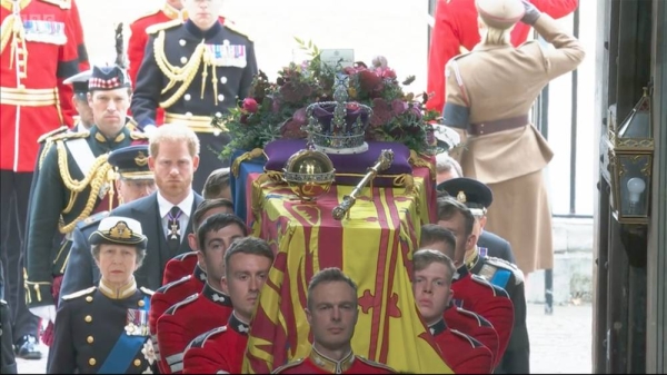 A somber moment from the funeral of Queen Elizabeth II.