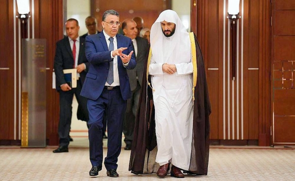 Minister of Justice Dr. Walid Bin Mohammed Al-Samaani met in Jeddah with Moroccan Minister of Justice Abdellatif Ouahbi on Tuesday.