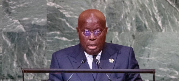 
President Nana Addo Dankwa Akufo-Addo of Ghana addresses the general debate of the General Assembly’s seventy-seventh session. — courtesy UN Photo/Cia Pak