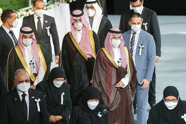 Minister of Foreign Affairs Prince Faisal Bin Farhan attended the state funeral of the former Japanese Prime Minister Shinzo Abe in Tokyo, Japan on Tuesday.