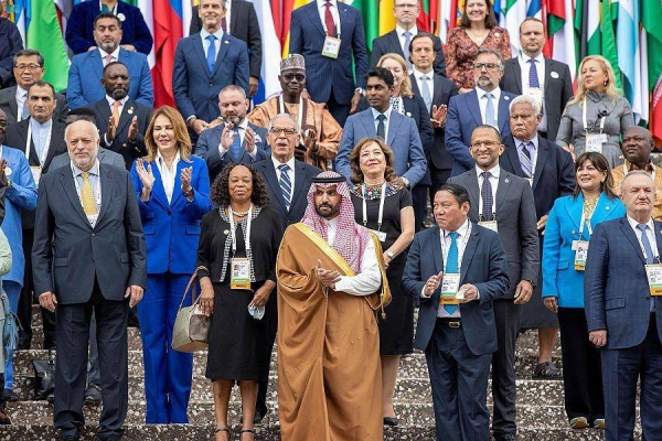 Prince Badr bin Abdullah bin Farhan during the UNESCO-MONDIACULT 2022 conference in Mexico City.